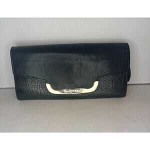 See By Chloe Black Leather Clutch designer luxury authentic Wallet chain include